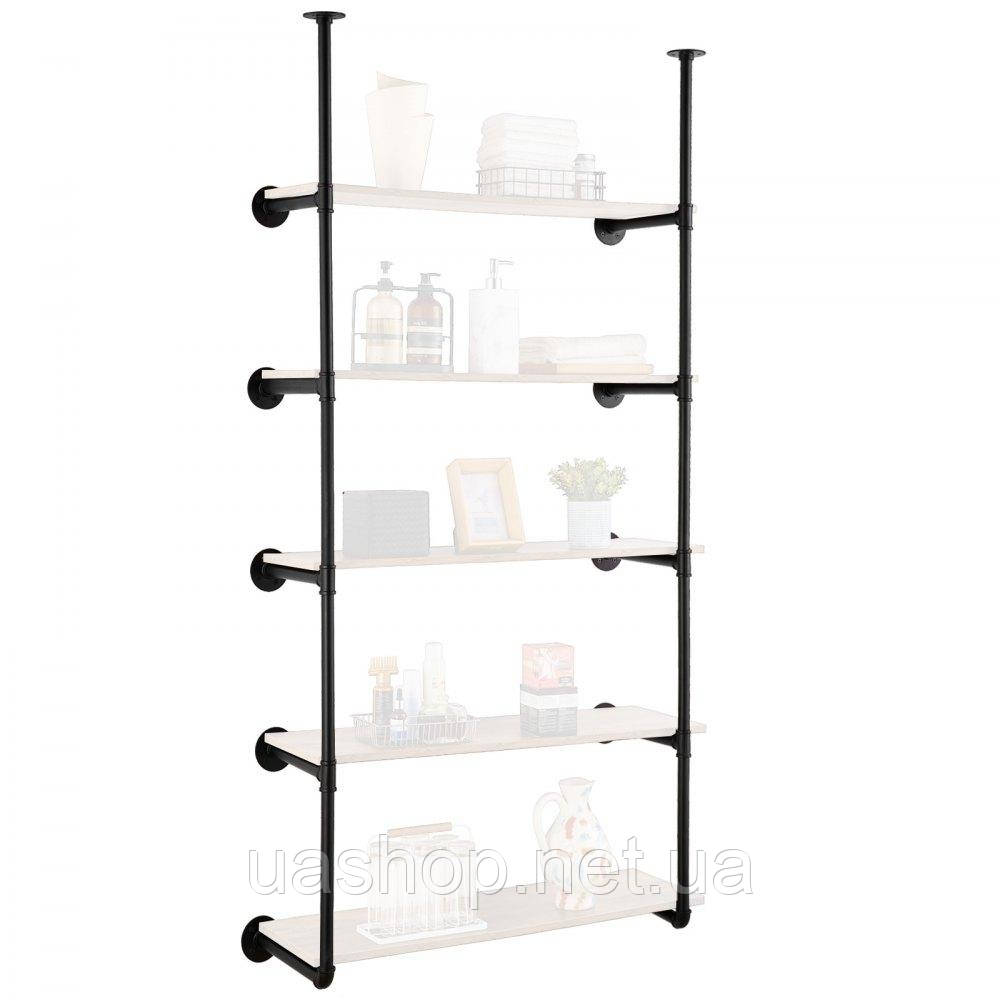 Vevor 314978 2x Shelf Tubes Плаваюча полиця Промислова полиця для труб Настінна полиця 5 рівнів 30см