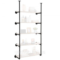 Vevor 314978 2x Shelf Tubes Плаваюча полиця Промислова полиця для труб Настінна полиця 5 рівнів 30см
