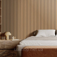 Vevor 316098 4x акустичні панелі акустичні стінові панелі планка 2400х200мм світлий дуб