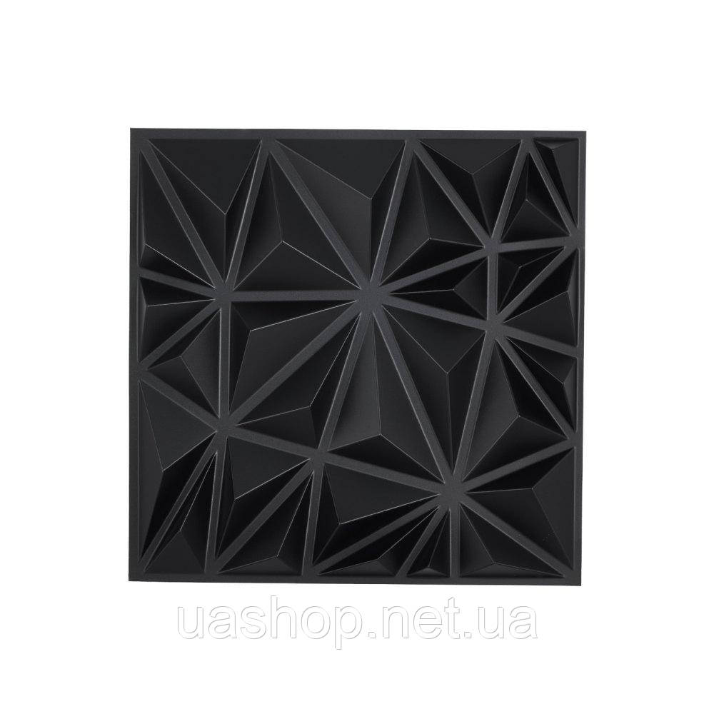 Vevor 316106 Набір стінових панелей 3D 33 шт. 30х30 см. Настінне покриття Diamond Black