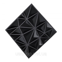 Vevor 316106 Набір стінових панелей 3D 33 шт. 30х30 см. Настінне покриття Diamond Black