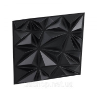 Vevor 316106 Набір стінових панелей 3D 33 шт. 30х30 см. Настінне покриття Diamond Black