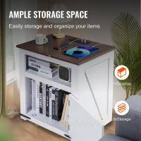 Vevor 315013 тумбочка тумбочка USB розетка тумба біла в стилі кантрі