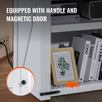 Vevor 315013 тумбочка тумбочка USB розетка тумба біла в стилі кантрі
