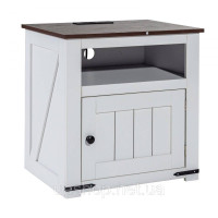 Vevor 315013 тумбочка тумбочка USB розетка тумба біла в стилі кантрі