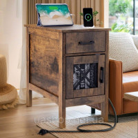 Vevor 315021 Тумба тумбочка USB Stecraunkdose Тумба приліжкова 3 ярусна колір дерево Vevor 315021 Тумба тумбочка USB Stecraunkdose Тумба приліжкова 3 ярусна колір дерево