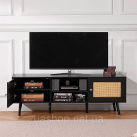 Vevor 315044 Тумба під ТВ з ротанга 165см Тумба під ТВ Boho Тумба під ТВ Чорна Vevor 315044 Тумба під ТВ з ротанга 165см Тумба під ТВ Boho Тумба під ТВ Чорна