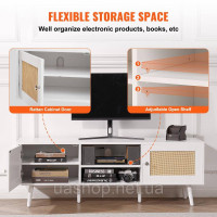 Vevor 315045 Тумба під ТВ ротанг 165см TV boho Тумба під ТВ Тумба під ТВ дуб білий