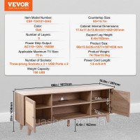 Vevor 315046 Тумба під ТВ з ротанга 191см ТВ Бохо Тумба ТВ Тумба ТВ Дуб