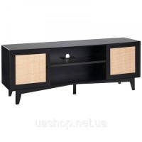 Vevor 315047 Тумба під ТВ з ротанга 191см ТВ Бохо Тумба ТВ Тумба ТВ Чорна