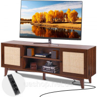 Vevor 315049 Тумба під ТВ Ротанг 191см Тумба під ТВ Boho Тумба під ТВ Горіх