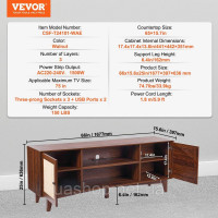 Vevor 315049 Тумба під ТВ Ротанг 191см Тумба під ТВ Boho Тумба під ТВ Горіх Vevor 315049 Тумба під ТВ Ротанг 191см Тумба під ТВ Boho Тумба під ТВ Горіх