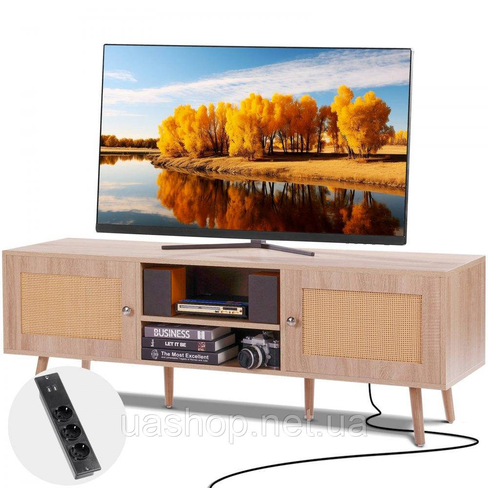 Vevor 315050 Тумба під ТВ Ротанг 165см Тумба ТВ Бохо Тумба ТВ Дуб
