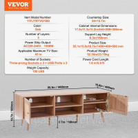 Vevor 315050 Тумба під ТВ Ротанг 165см Тумба ТВ Бохо Тумба ТВ Дуб Vevor 315050 Тумба під ТВ Ротанг 165см Тумба ТВ Бохо Тумба ТВ Дуб