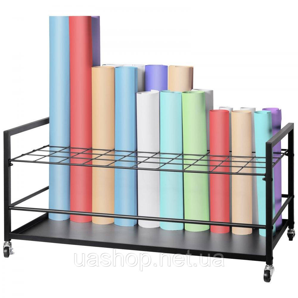 Vevor 315056 Blueprint Storage Rack 50 Slots Mobile Roll File Holder