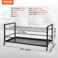 Vevor 315056 Blueprint Storage Rack 50 Slots Mobile Roll File Holder