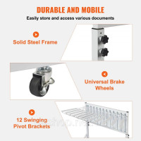 Vevor 315055 Mobile Plan Storage Rack Construction Plan Holder 12 поворотних кронштейнів