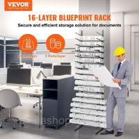 Vevor 315058 Blueprint Storage Rack Вертикальна підвісна полиця для плакатів