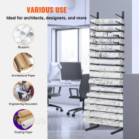 Vevor 315058 Blueprint Storage Rack Вертикальна підвісна полиця для плакатів