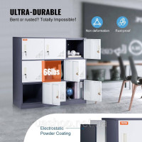 Vevor 315060 Шафа для роздягальні шафа для роздягальні, 9-дверна шафа для зберігання, шафа для гардероба на 9 відділень,