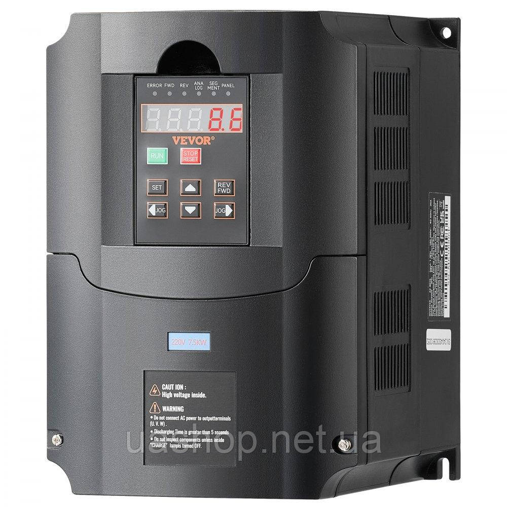 Vevor 316227 Частотний перетворювач VFD 7,5 кВт 220 В 1/3 фази вхід на 3 фази вихід