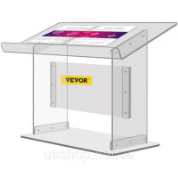 Vevor 315065 Акриловий подіум Розмір столу (ДхШ) 68,58х34,8 см Пюпітр 49,53 см Висота Сучасний акриловий подіум в церковному стилі
