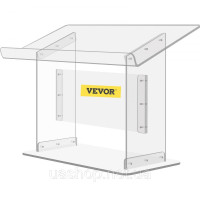 Vevor 315065 Акриловий подіум Розмір столу (ДхШ) 68,58х34,8 см Пюпітр 49,53 см Висота Сучасний акриловий подіум в церковному стилі Vevor 315065 Акриловий подіум Розмір столу (ДхШ) 68,58х34,8 см Пюпітр 49,53 см Висота Сучасний акриловий подіум в церковному стилі