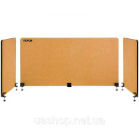 Vevor 315096 3x Настільна перегородка 152x61см + 61x61см Акустична настільна перегородка Екран конфіденційності з поліефірного Vevor 315096 3x Настільна перегородка 152x61см + 61x61см Акустична настільна перегородка Екран конфіденційності з поліефірного