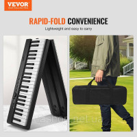 Vevor 316260 88 Keys Цифрове піаніно Електропіаніно Складне піаніно Bluetooth MIDI Чорне