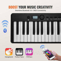 Vevor 316281 88 key цифрове піаніно електропіаніно складна клавіатура Bluetooth MIDI з підставкою