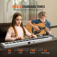 Vevor 316261 Цифрові піаніно цифрове піаніно електропіаніно клавіатура з 88 клавішами Bluetooth