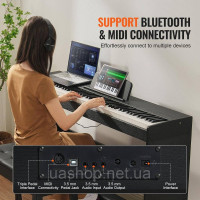 Vevor 316265 88 клавіш цифровий фортепіано електричний фортепіано подвійний режим клавіатури 3 педалі банк Vevor 316265 88 клавіш цифровий фортепіано електричний фортепіано подвійний режим клавіатури 3 педалі банк