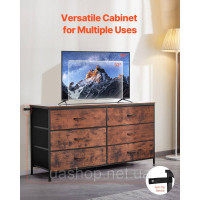 Vevor 315137 Комод з 6 ящиками Тумба під телевізор Rustic Brown Vevor 315137 Комод з 6 ящиками Тумба під телевізор Rustic Brown