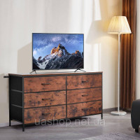 Vevor 315137 Комод з 6 ящиками Тумба під телевізор Rustic Brown Vevor 315137 Комод з 6 ящиками Тумба під телевізор Rustic Brown
