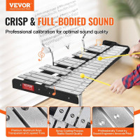 Vevor 316269 Glockenspiel Xylophone 32 Tones Bell Set Molets Stand and Practice Pad