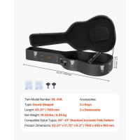 Vevor 316283 Чохол для гітари Hard Shell Case Western Guitar Lockable 110см Vevor 316283 Чохол для гітари Hard Shell Case Western Guitar Lockable 110см