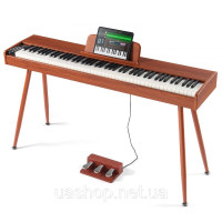 Vevor 316285 88 Key Digital Piano Електропіаніно Подвійна клавіатура Стійка на чотирьох ніжках
