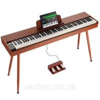 Vevor 316285 88 Key Digital Piano Електропіаніно Подвійна клавіатура Стійка на чотирьох ніжках