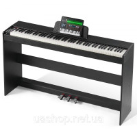 Vevor 316286 88 Key Digital Piano Електропіаніно подвійна клавіатура 1317x320x785 мм