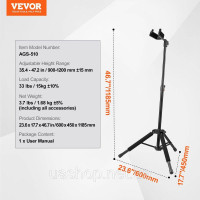 Vevor 316344 Стійка для гітари Складна стійка для гітари 900-1200мм з регулюванням висоти Vevor 316344 Стійка для гітари Складна стійка для гітари 900-1200мм з регулюванням висоти