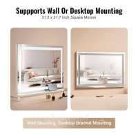 Vevor 315189 Косметичне дзеркало Hollywood 3 кольори Bluetooth USB 797x547мм
