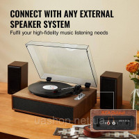 Vevor 316373 Bluetooth вертушка ремінна передача 3 швидкості 10W динамік 18/25/30см