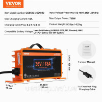Vevor 316374 36 Volt 18 AMP Golf Cart Зарядний пристрій Club Car EZGO Yamaha Crowfoot Vevor 316374 36 Volt 18 AMP Golf Cart Зарядний пристрій Club Car EZGO Yamaha Crowfoot