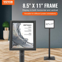 Vevor 315195 Інформаційний стенд з металевою основою 279 x 216 мм Інформаційний стенд Регульований кут огляду за допомогою Vevor 315195 Інформаційний стенд з металевою основою 279 x 216 мм Інформаційний стенд Регульований кут огляду за допомогою