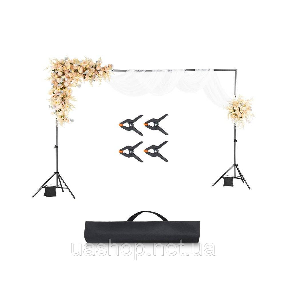 Vevor 315204 Підставка для фону Фонова система Photo Studio Регульована 198x300см