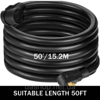 Vevor 316386 Кабель живлення для автодома, 15 м, 40 ампер, подовжувач для автодома, AWG8, 40-амперний подовжувач для автодома, Vevor 316386 Кабель живлення для автодома, 15 м, 40 ампер, подовжувач для автодома, AWG8, 40-амперний подовжувач для автодома,