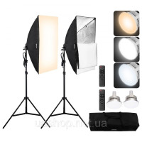 Vevor 316398 Набір софтбоксу для фотостудії 50x70см 45W 3000-6500K LED лампочки для зйомки