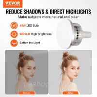 Vevor 316398 Набір софтбоксу для фотостудії 50x70см 45W 3000-6500K LED лампочки для зйомки