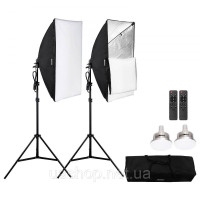 Vevor 316398 Набір софтбоксу для фотостудії 50x70см 45W 3000-6500K LED лампочки для зйомки
