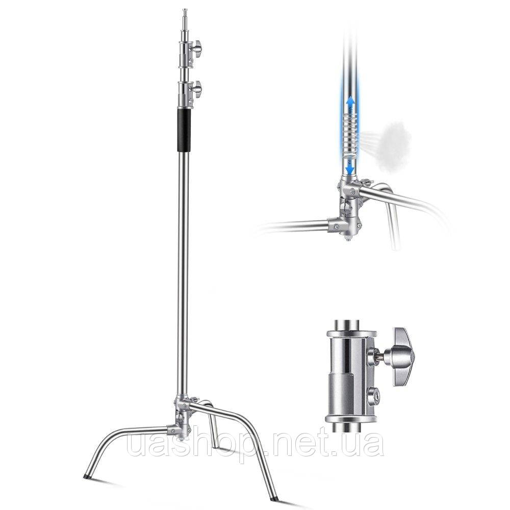 Vevor 316405 C-Stand Lamp Stand макс. висота 330 см підставка для фотосвітла з нержавіючої сталі
